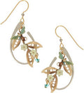 Silver Forest Earrings Bee/Flowers/Leaf/Open Circle