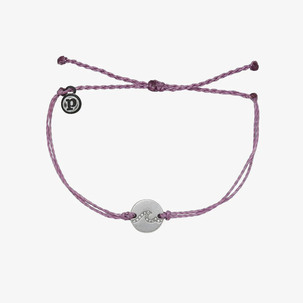 Lavender Pave Wave Coin Charm Puravida Bracelet