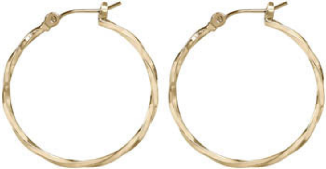 Spirit by Silver Forest Gold Twisted Hoop Earrings