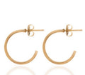 Spirit by Silver Forest Gold Textured Elegant Hoop Earrings