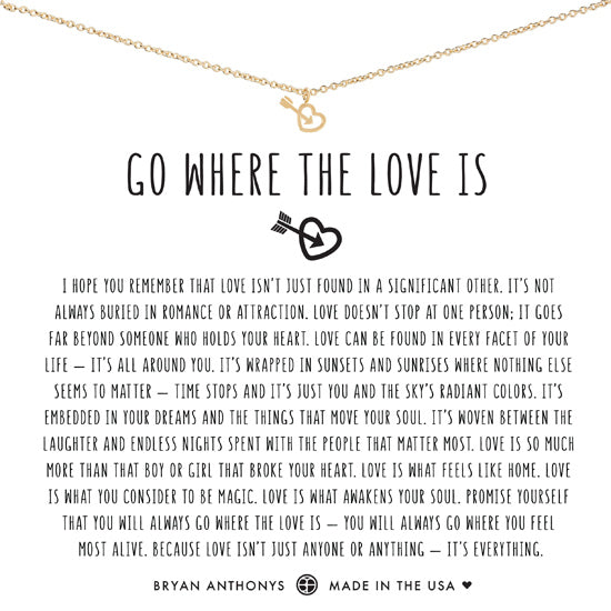 Go Where The Love Is Bryan Anthonys Gold Necklace
