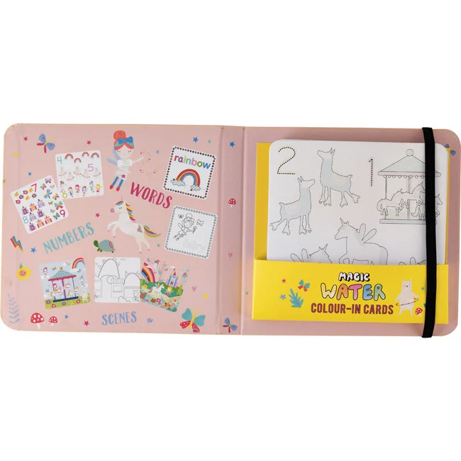 Rainbow Fairy Magic Water Colour-In Cards