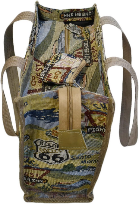 Route 66 Cotton Canvas Tote Bag