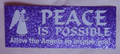 Peace Is Possible Bumper Sticker