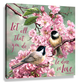 Let All That You Do Be Done in Love Silk Print