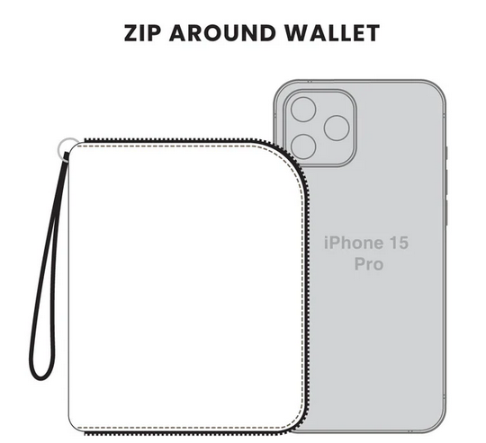 Flip Flop Zip Around Wallet