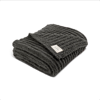 Gray Ribbed Giving Blanket