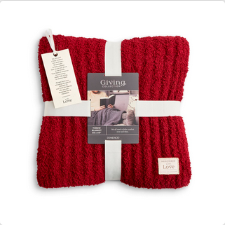 Red Ribbed Giving Blanket
