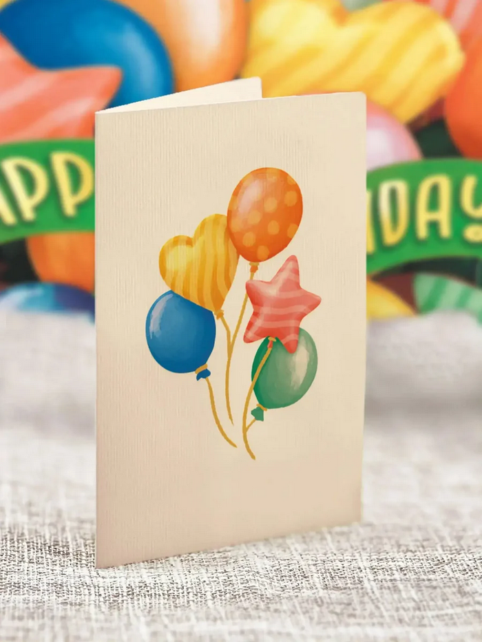 Mini Birthday Balloons FreshCut Paper - Pop Up Balloon Bouquet