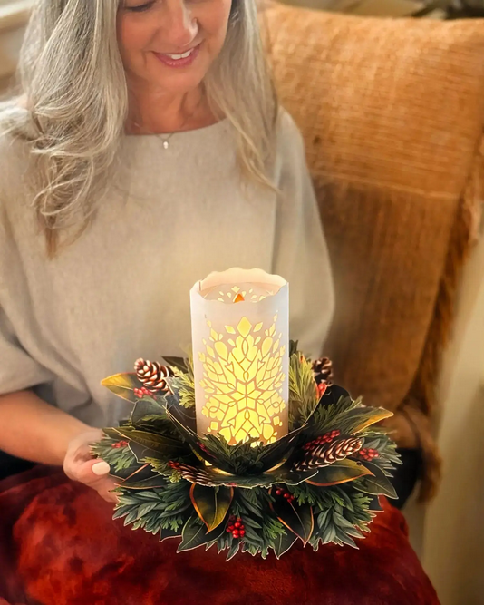 Holiday Candle FreshCut Paper - Pop Up Bouquet Card