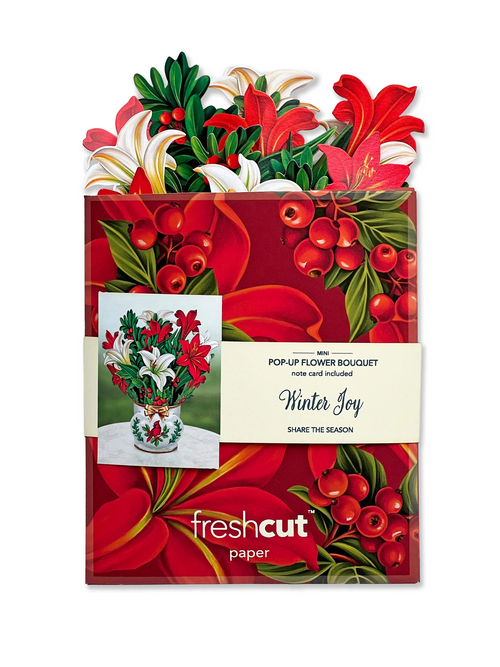 Mini Winter Joy FreshCut Paper - Pop Up Bouquet Card