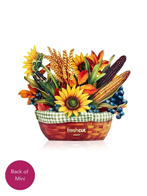 Mini Golden Harvest FreshCut Paper - Pop Up Bouquet Card