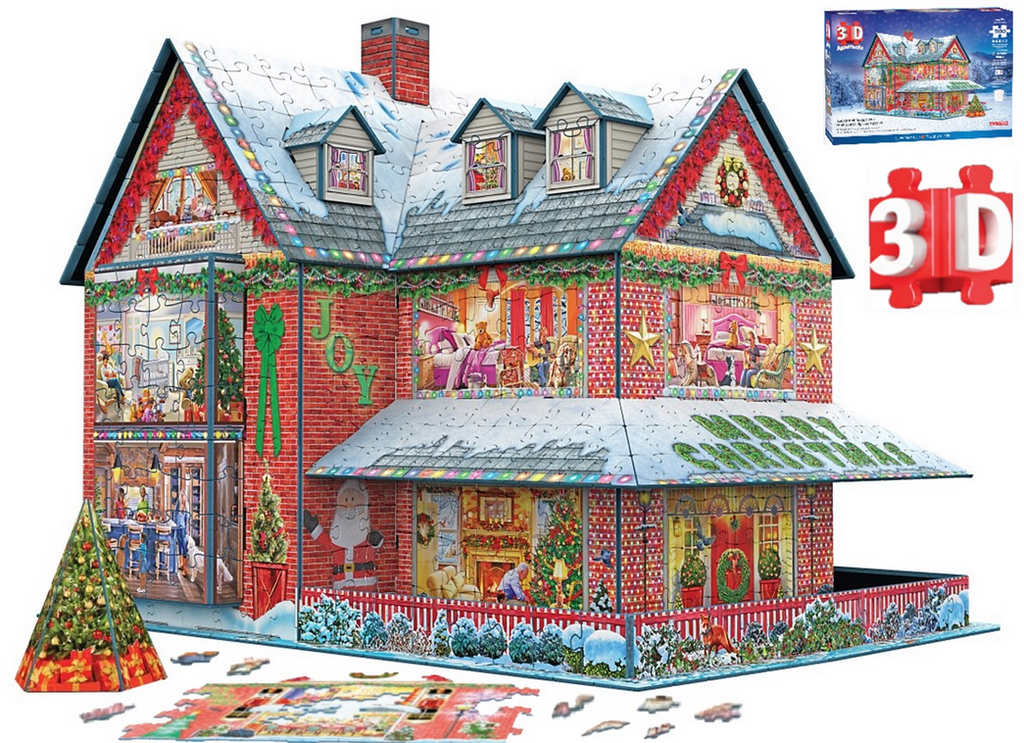 Christmas House 3-D Puzzle