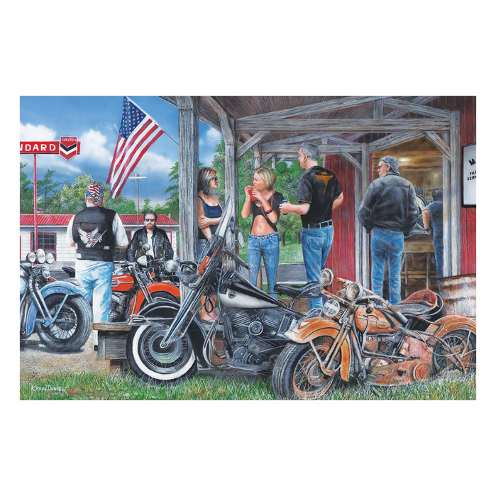 Rusty Motorcycle LED Art Print