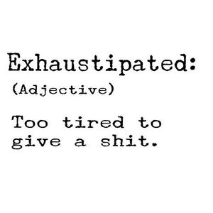 Exhaustipated Flour Sack Kitchen Towel