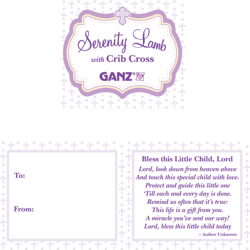 Serenity Lamb with Crib Cross - Boy