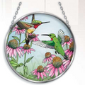 Coneflowers & Hummingbirds Sun Catcher