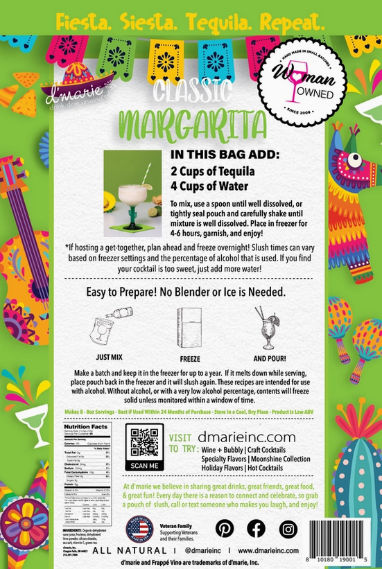 Non-Alcoholic Classic Margarita - Ready-To-Freeze Cocktail Mix