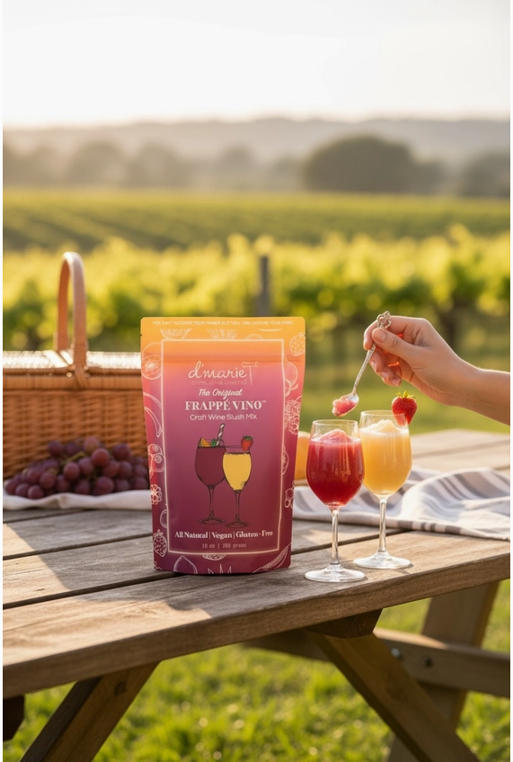 Non-Alcoholic Original Frappé Vino Frozen Wine Slush Mix- Ready-To-Freeze Cocktail Mix