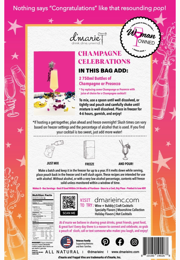 Non-Alcoholic Champagne Celebrations - Ready-To-Freeze Cocktail Mix