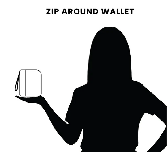 Blue Butterfly Zip-Around Wallet