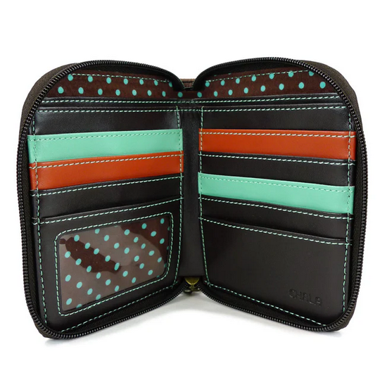 Frog Zip-Around Turquoise Wallet