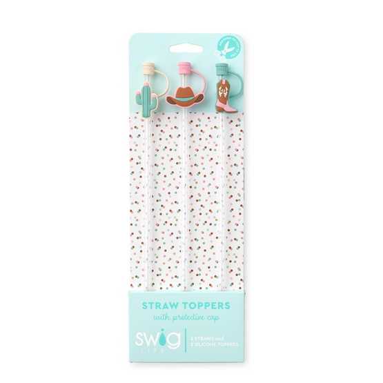 Giddy Up Straw Topper Set