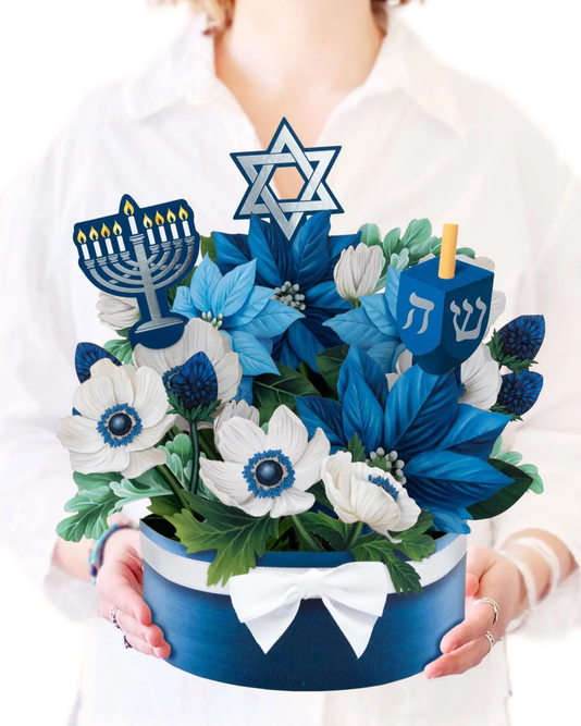 Hanukkah Wishes Pop-Up Flower Bouquet