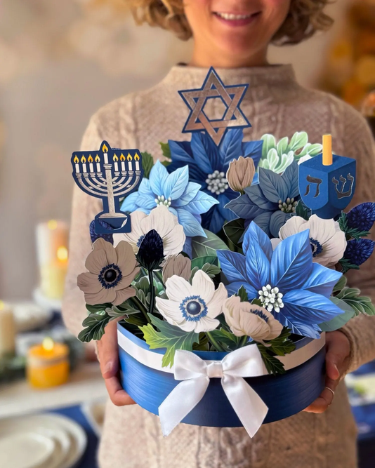 Hanukkah Wishes Pop-Up Flower Bouquet