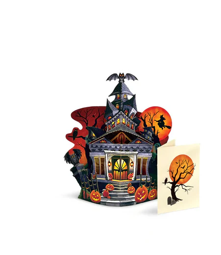 Mini Haunted House Pop-Up Halloween Card