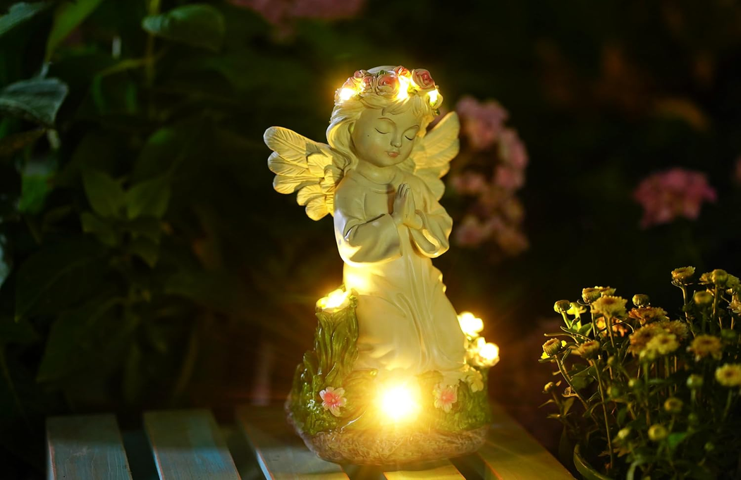 Angel Solar Garden Statue