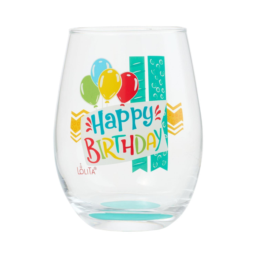 Happy Birthday Wine Glass/Headband Lolita Gift Set