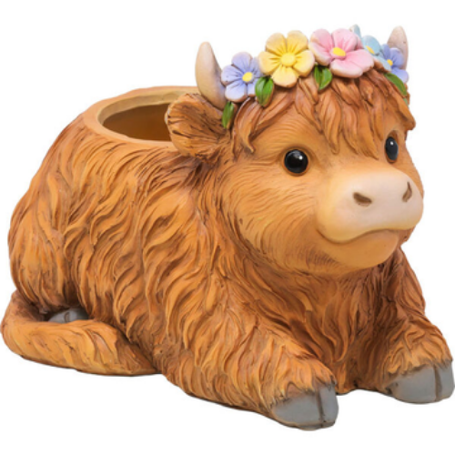 Highland Cow Flower Pot