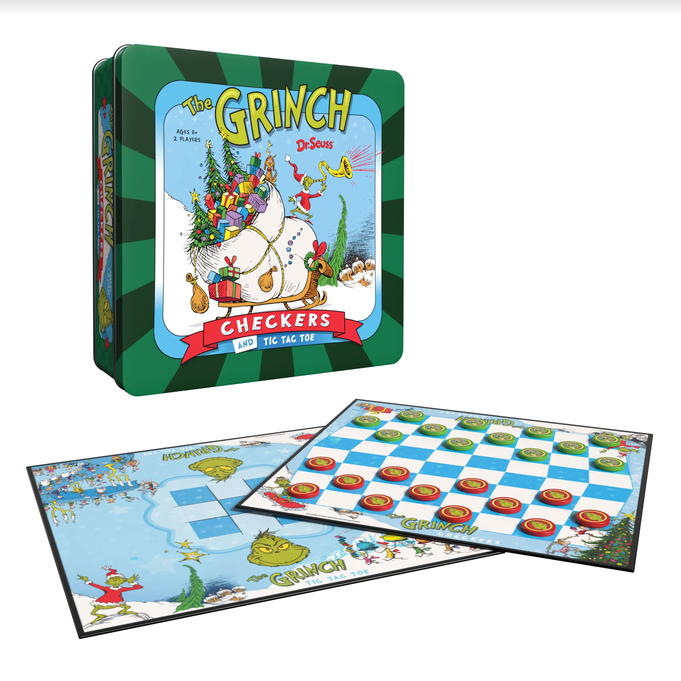 The Grinch Checkers & Tic Tac Toe Game Set