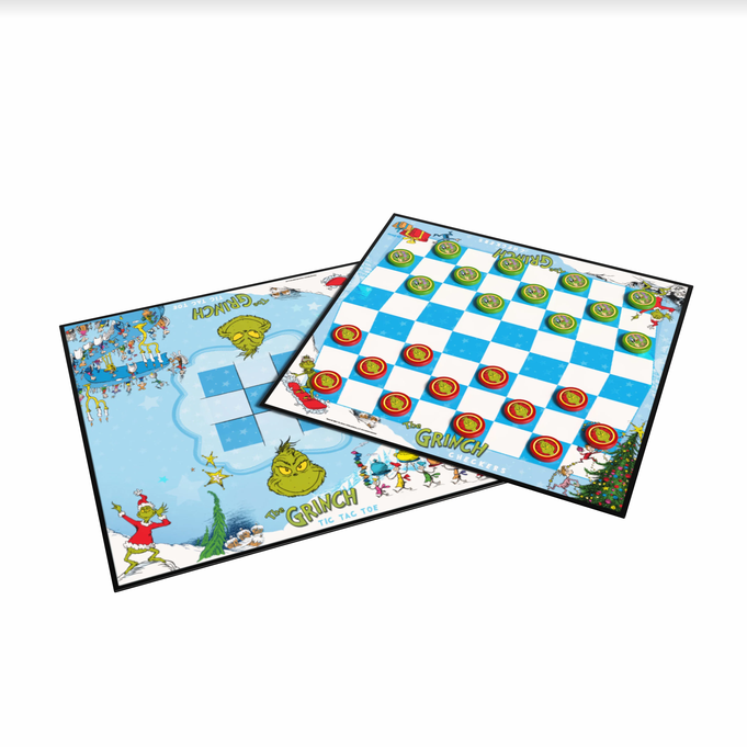 The Grinch Checkers & Tic Tac Toe Game Set