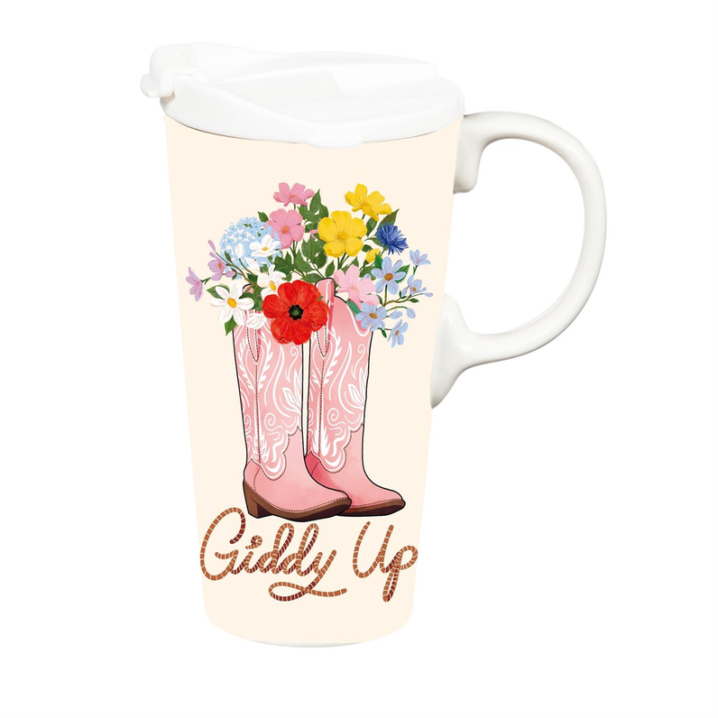 Giddy Up Cowboy Boots Travel Cup