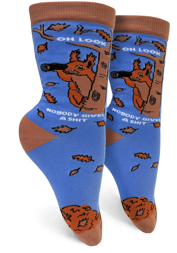 Oh Look Nobody Gives A Shit Womens Crew Socks