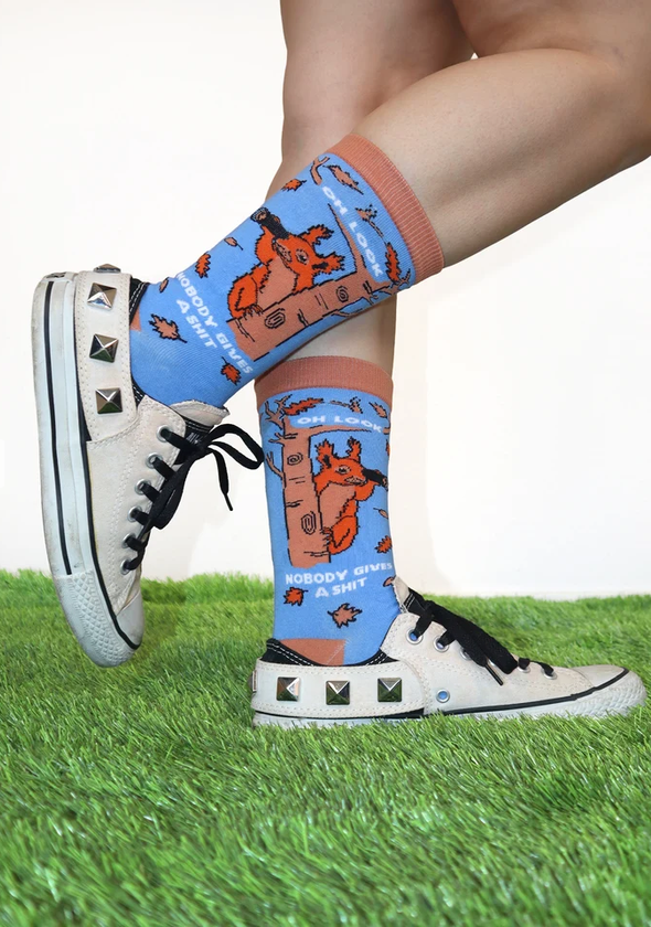 Oh Look Nobody Gives A Shit Womens Crew Socks