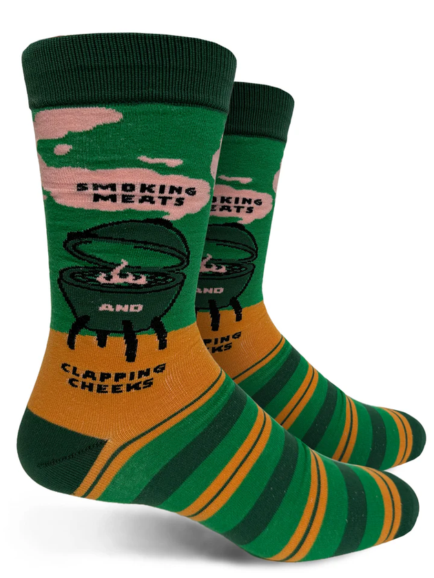 Smoking Meats And Clapping Cheeks Mens Crew Socks