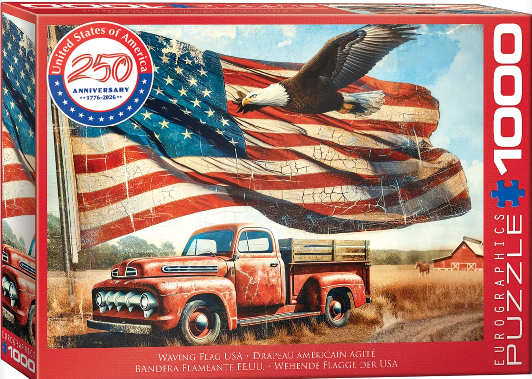 Waving Flag USA Jigsaw Puzzle