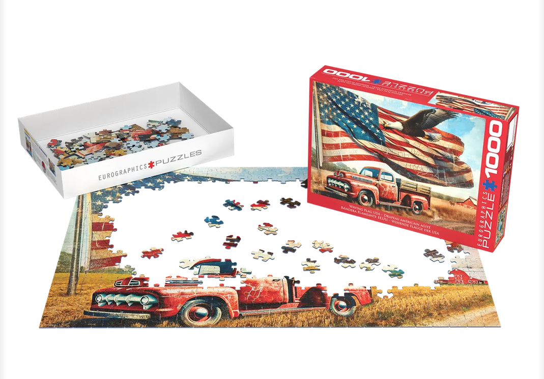 Waving Flag USA Jigsaw Puzzle
