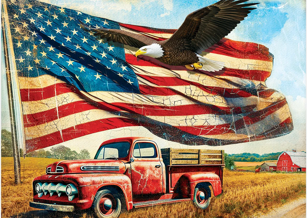 Waving Flag USA Jigsaw Puzzle