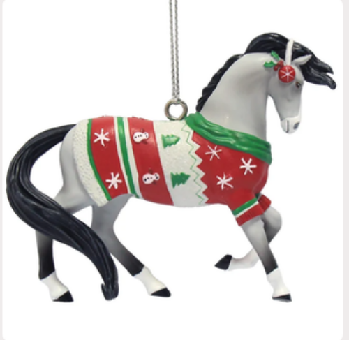 Christmas Sweater Painted Ponies Ornament