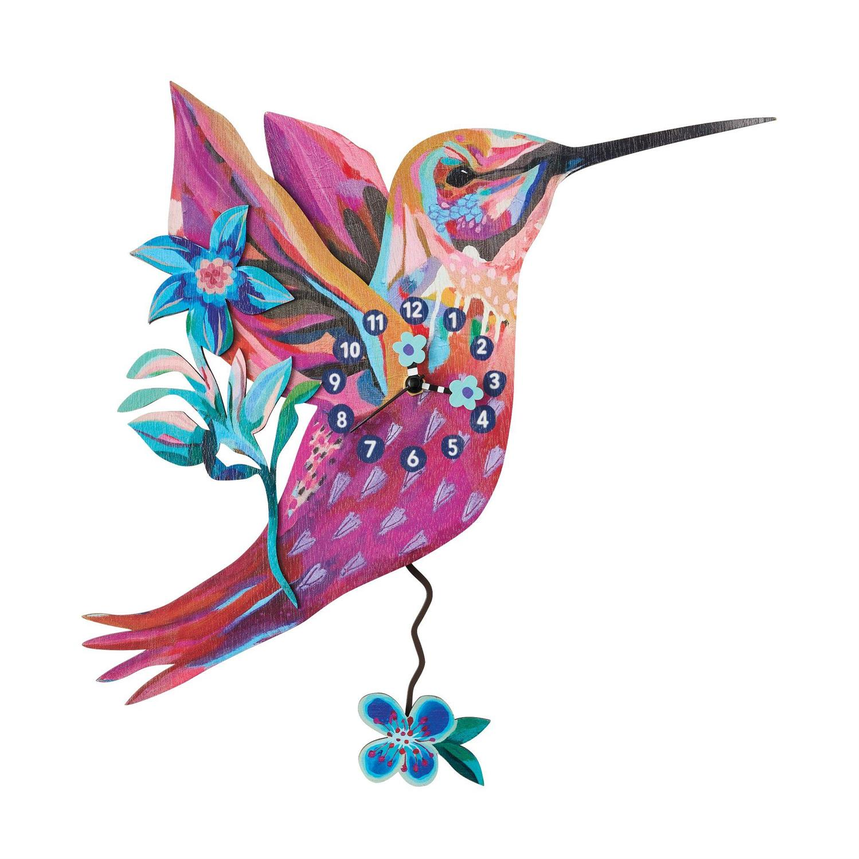 Sweet Nectar Hummingbird Wall Clock