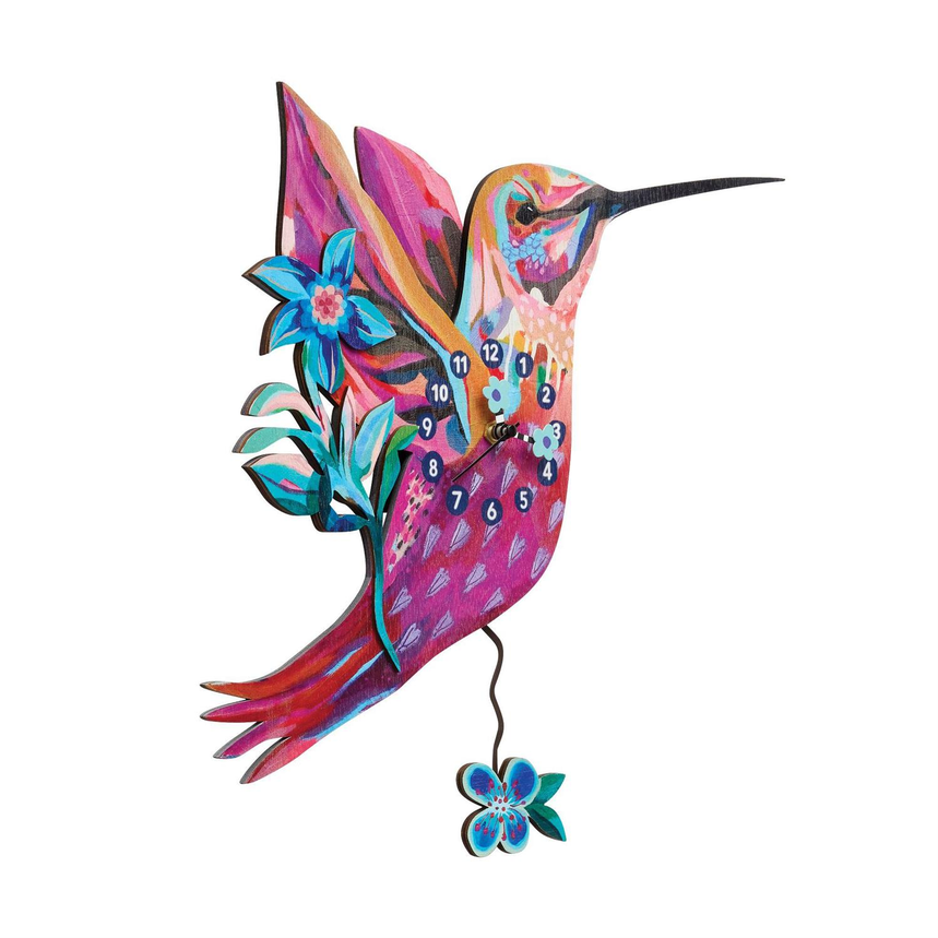 Sweet Nectar Hummingbird Wall Clock