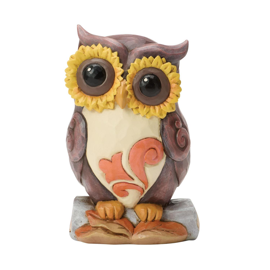 Owl on Log Mini Jim Shore Figurine