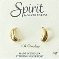Spirit by Silver Forest Gold Curl Earrings
