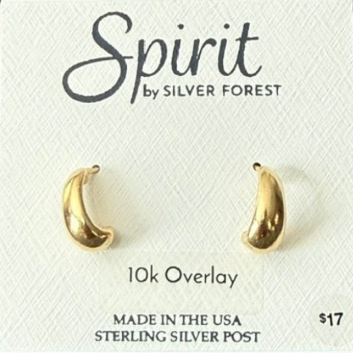 Spirit by Silver Forest Gold Curl Earrings