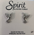 Spirit by Silver Forest Sculpted Hummingbird Earrings