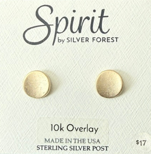 Spirit by Silver Forest Round Saddle Stud Earrings